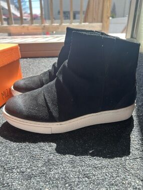 Miz Mooz Black Suede High-Top Sneaker